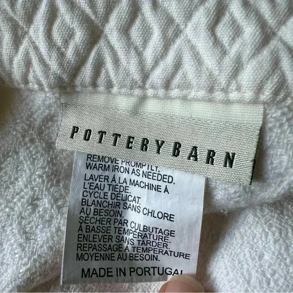 Pottery Barn Heavy Cotton Shams Pillow Cases Covers Set Of 2
